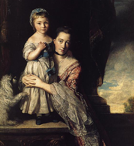 Georgiana, Countess Spencer, and daughter Lady Georgiana Spencer, later Duchess of Devonshire by Sir Joshua Reynolds